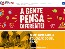 Tablet Screenshot of colegioprouni.com.br